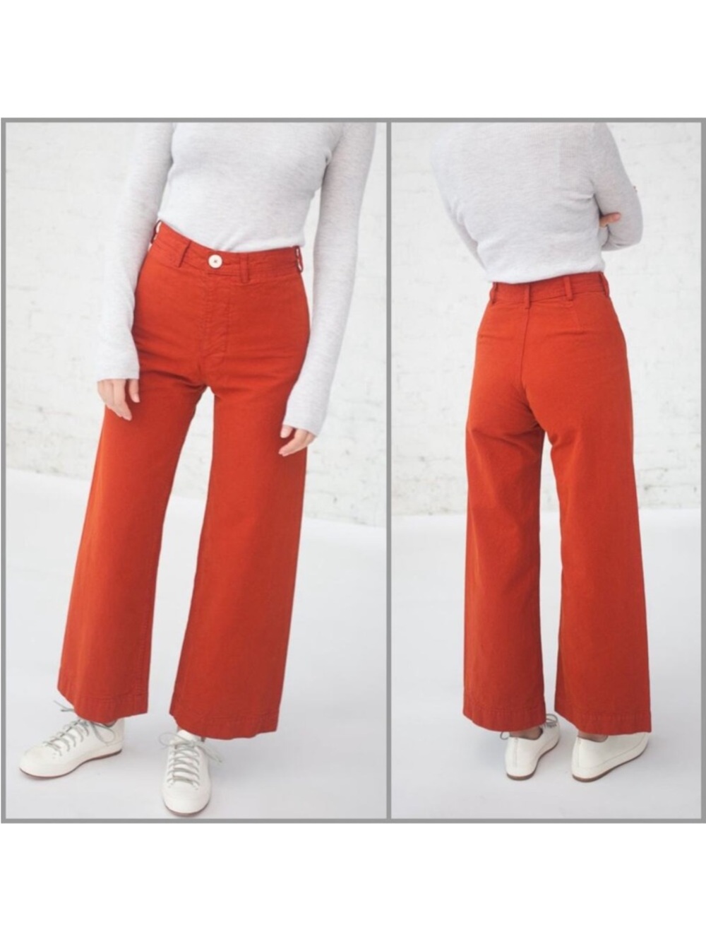 Jesse Kamm Sailor Pants Iron Oxide Rust Orange Medium